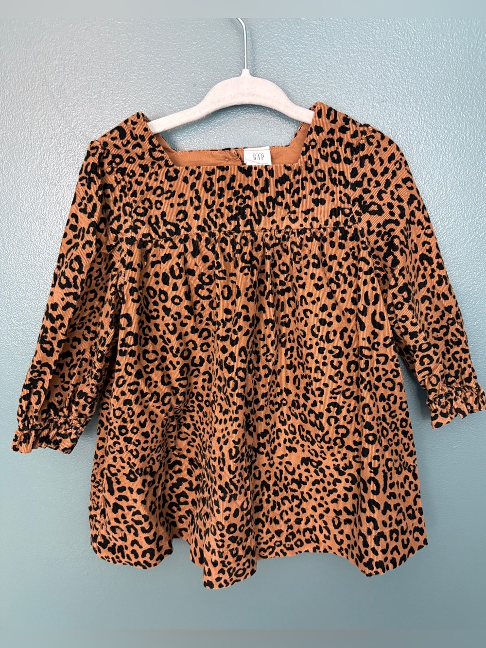 Gap Girl’s Leopard Print Corduroy Dress Size 18-24 Months